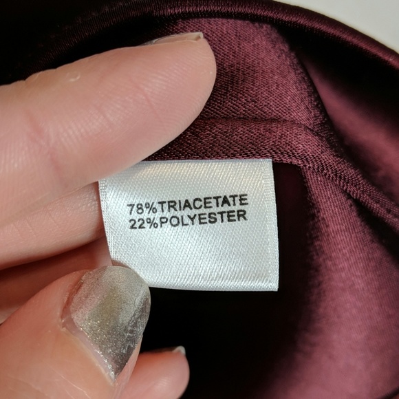 St. John Burgundy pintuck pleat blouse - Picture 5 of 5